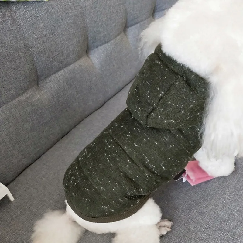 Роскошная зимняя куртка для собак Одежда для щенков костюм для животных пальто для собак джинсовый костюм Чихуахуа Пудель домашний питомец породы Бишон одежда