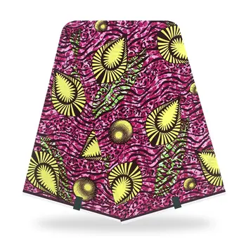

High Quality African Print Fabric Tissue Wax Original New Arrival Real African 100% Cotton Fabric Wax 6yards Y20717-12