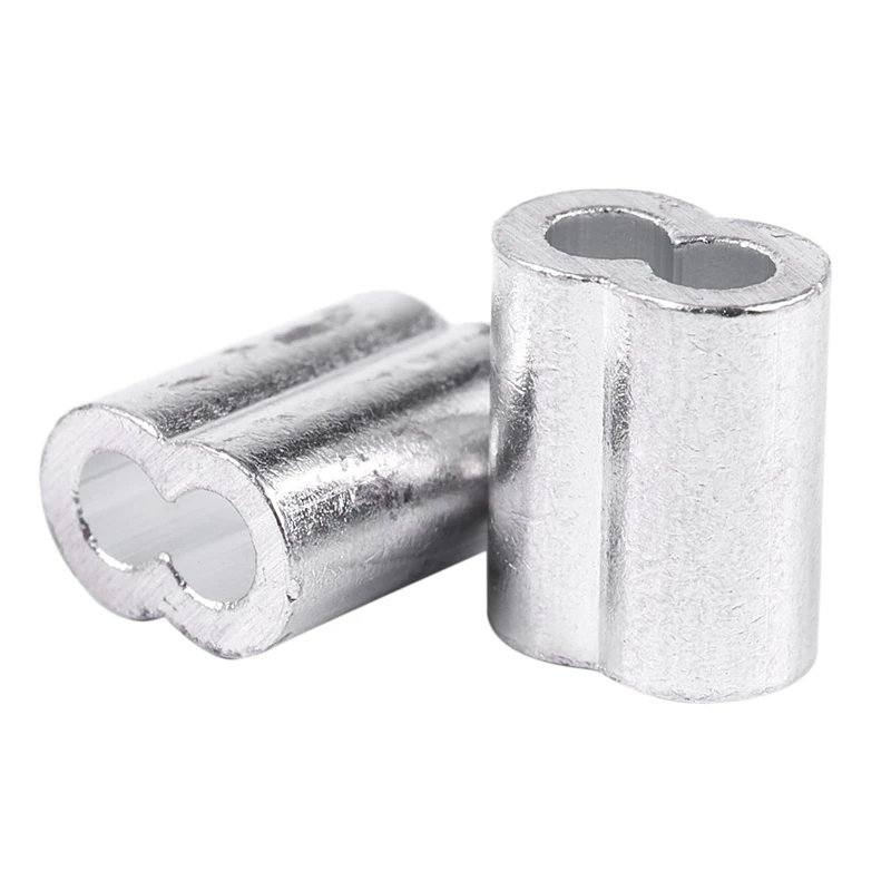 1/16-inch Wire Rope Aluminum Sleeves Clip Fittings Cable Crimps 100pcs