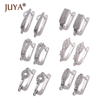 

Juya Buy 2pairs get 3% Discount DIY Earrings Copper Zircon Hooks for Jewerly Making Findings Woman Earrings Handmade Accessories
