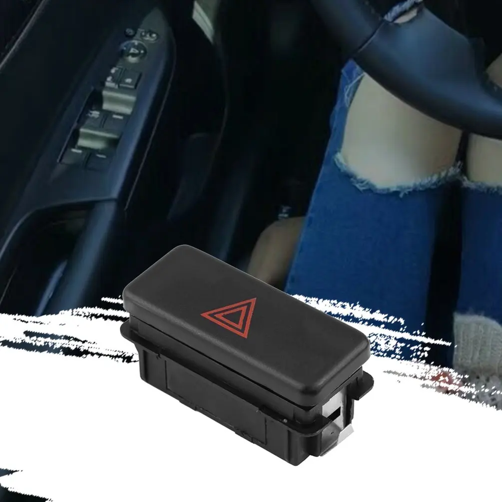 

For BMW E31 E32 E34 E36 Z M3 M5 318 525 735 For Hazard Flasher Warning Switch Button Durable Black Color