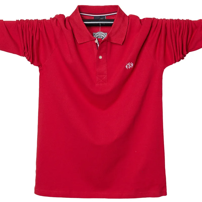 Economici Affari di modo casual T Shirt di Colore Solido Degli Uomini Manica Lunga T Shirt Autunno Inverno T Shirt In Cotone Top di Formato 4xl 5xl