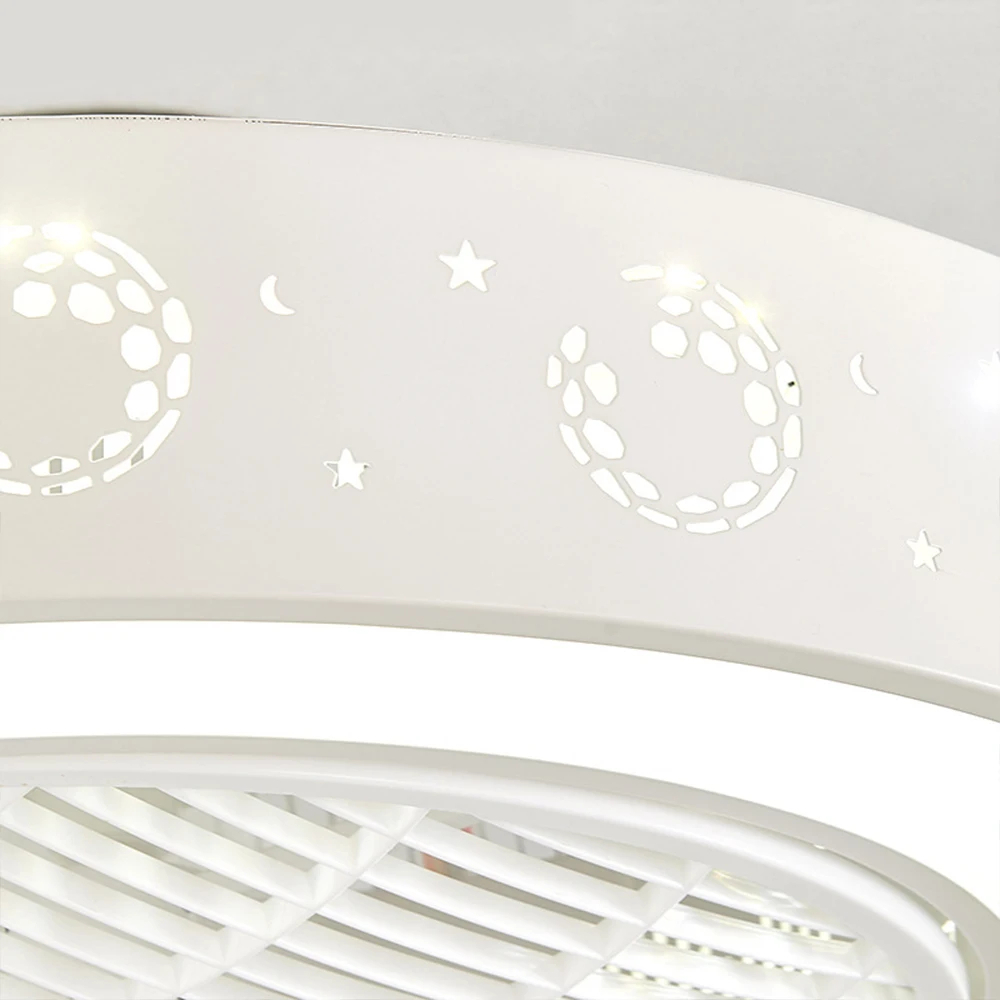 55 см светодиодный потолочный вентилятор лампа вентиляторы со светом спальни лампы футбол детская комната Домашний Ресторан 40 Вт три цвета Изменение