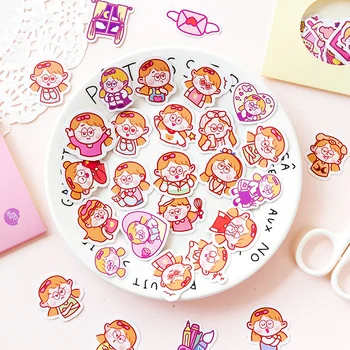 

40pcs/lot Patterns Cute Stickers Kawaii Decorative collage Scrapbooking Album Stick Label school stationery sticker aesthetic