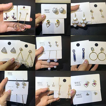

30 Paris/lot novelty fashion women alloy earring lot vintage style cool design women jewelry earring wholesale 200729-123