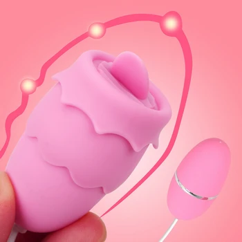 11 Modes Double Vibrating Egg Tongue Vibrators USB Power G-spot Massage Licking Clitoris Stimulator Sex Toys for Women TD0265 3