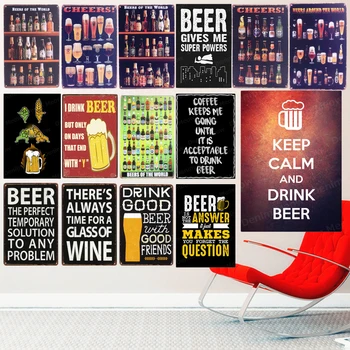 

Shabby Chic BEER Menu Metal Tin Sign Vintage Home Decorative Plates Sign Iron Bar Cafe Pub Wall Decor Art Sticker 30x20cm A626