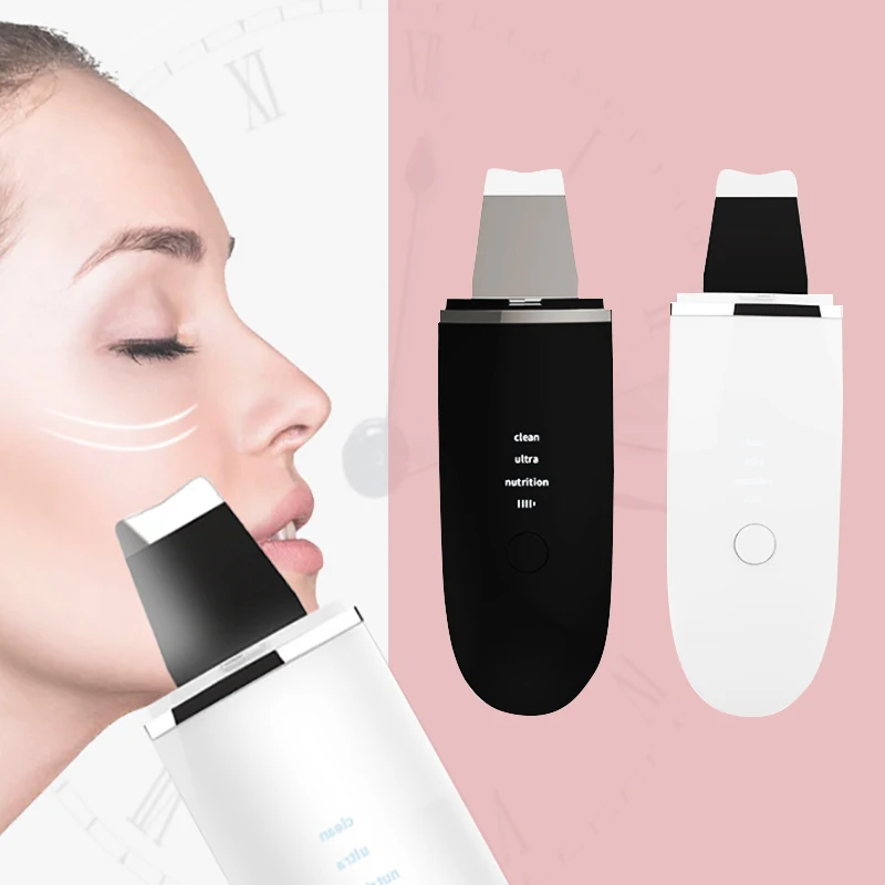 

Face Cleaning Skin Ultrasonic Deep Scrubber Ultrasound Vibration Massager Ultrasound Peeling Clean Wireless charging Type