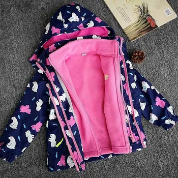 

New polar children's coat boys and girls sports women's coat 2 raincoats fan clothing autumn clothing winter clothing