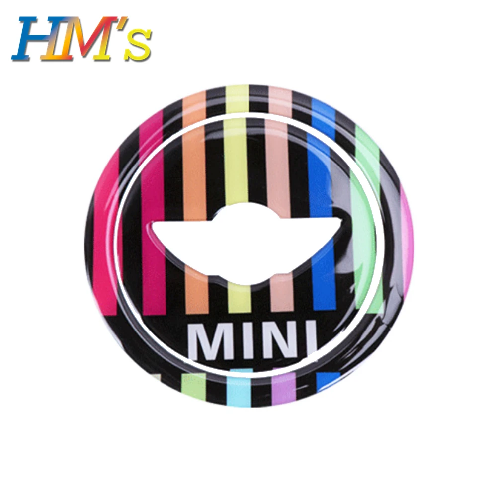 Для Mini Cooper R56 R55 R57 Автомобильный руль Центральная панель наклейка для Mini Cooper Countryman R60 для Mini R56 R55 R60 запчасти - Название цвета: Rainbow