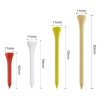 100 Pieces Color Wood Golf Tees Supplies Accessories With 42MM 54MM 70MM 83MM 2