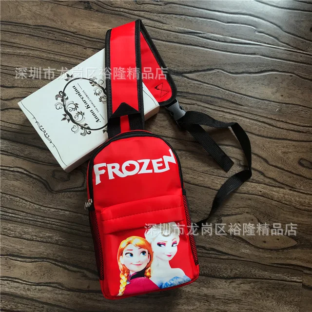 Disney Микки Маус Детская сумка на плечо с мультяшным рисунком сумка-мессенджер для девочек и мальчиков Сумочка Кошелек для монет милое хранение замороженная Эльза Талия - Цвет: frozen red