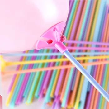 

20pcs Multicolor Latex Balloon Stick Balloons Holder stand with Cup Wedding Birthday Party Inflatable Balls Decoration Accessory