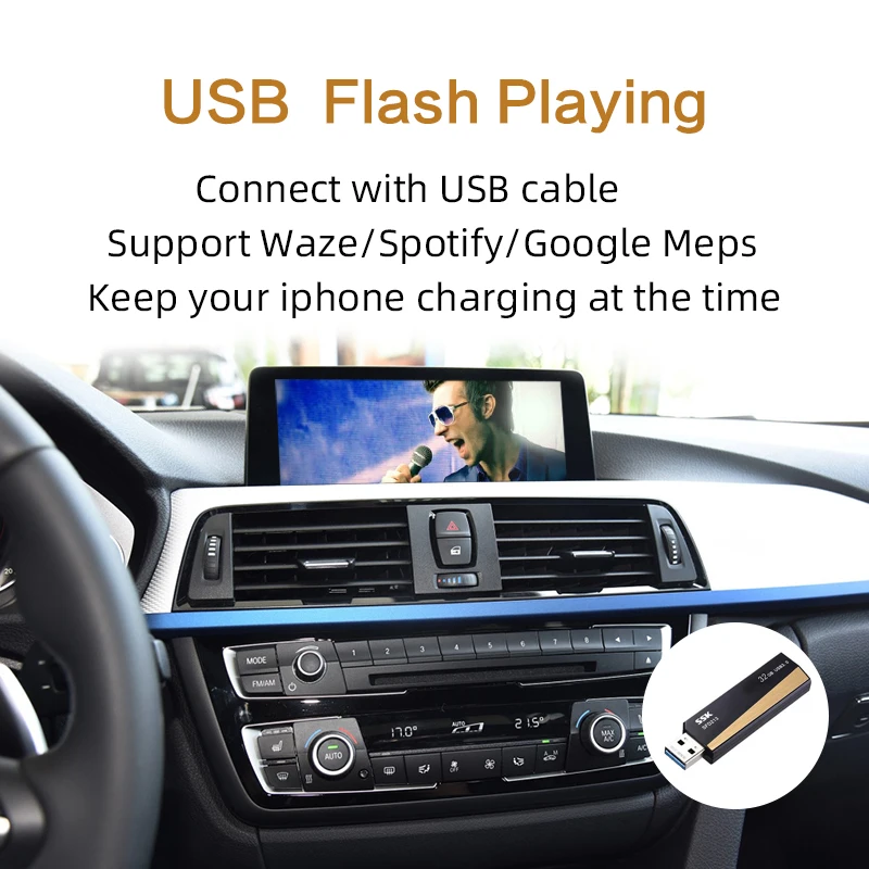 Sinairyu wifi беспроводной Apple Carplay для BMW Модифицированная 4 серия F32 F33 F36 NBT 2013- Android Авто/зеркало Waze Spotify карты