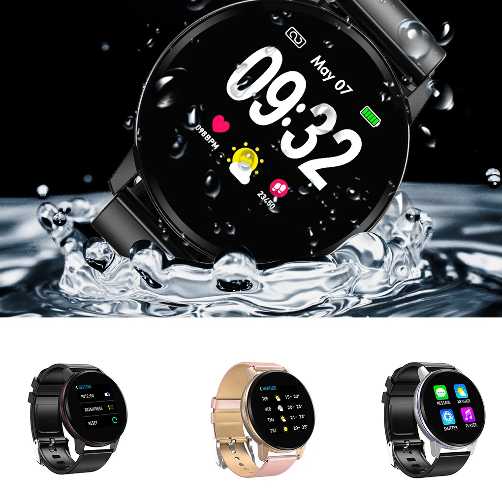 

Smart Watch IP67 Watterproof Screen Blood Pressure Heart Rate Monitor Women Men Smartwatch
