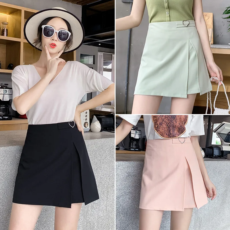 

2019 Summer Wear New Style Korean-style Versatile Skirt Skirt Step Slimming High-waisted A- line Skirt