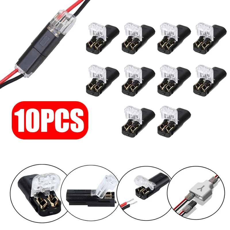 10pcs New 12V Wire Cable Snap Plug In Connector Terminal Connections Joiners Car
