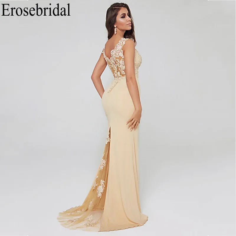 Erosebridal элегантное торжественное платье со шлейфом, кружевное вечернее платье, длинное, платье Русалочки, вечерние платья, халат soiree