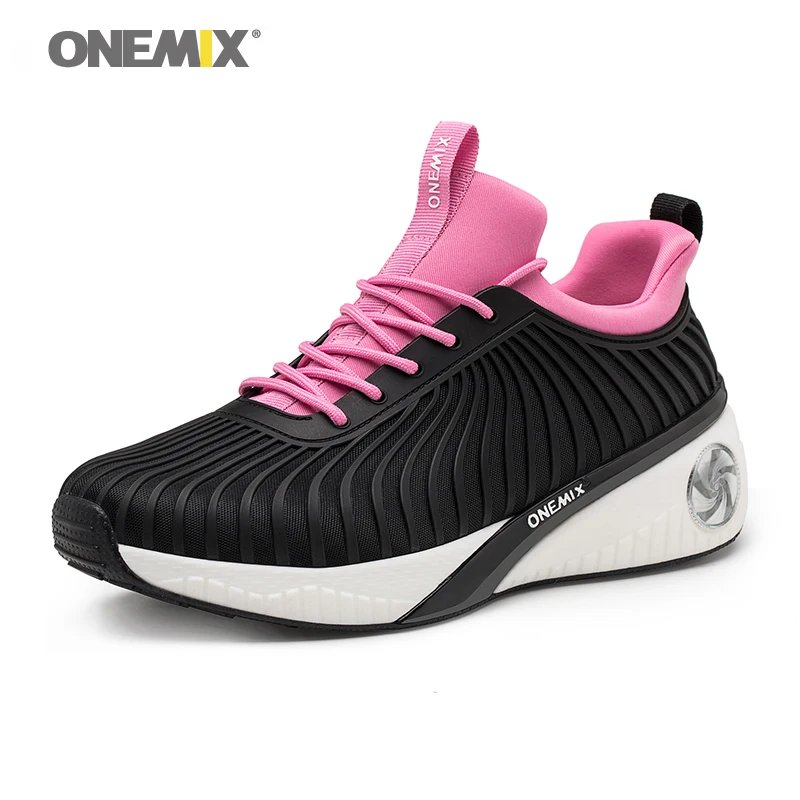 Женские кроссовки для бега onemix розовые спортивные с резиновой подошвой размер 35