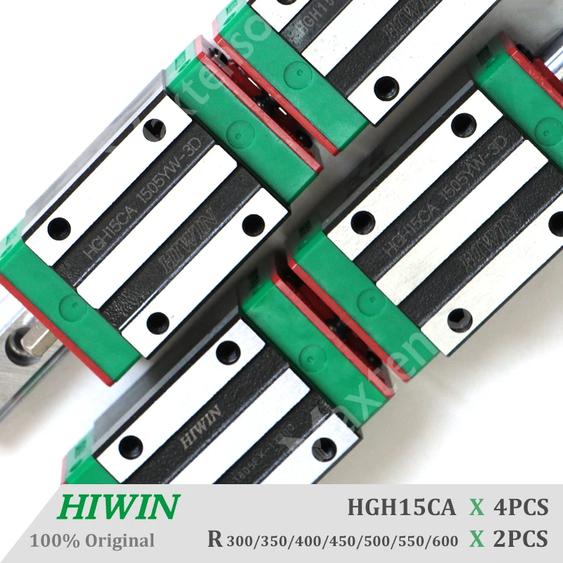 HIWIN HGR15 Linear Guide Rail HGH15CA Blocks Carriage router parts 300 350 400 450 500 550 600mm Linear Guideways for CNC Parts