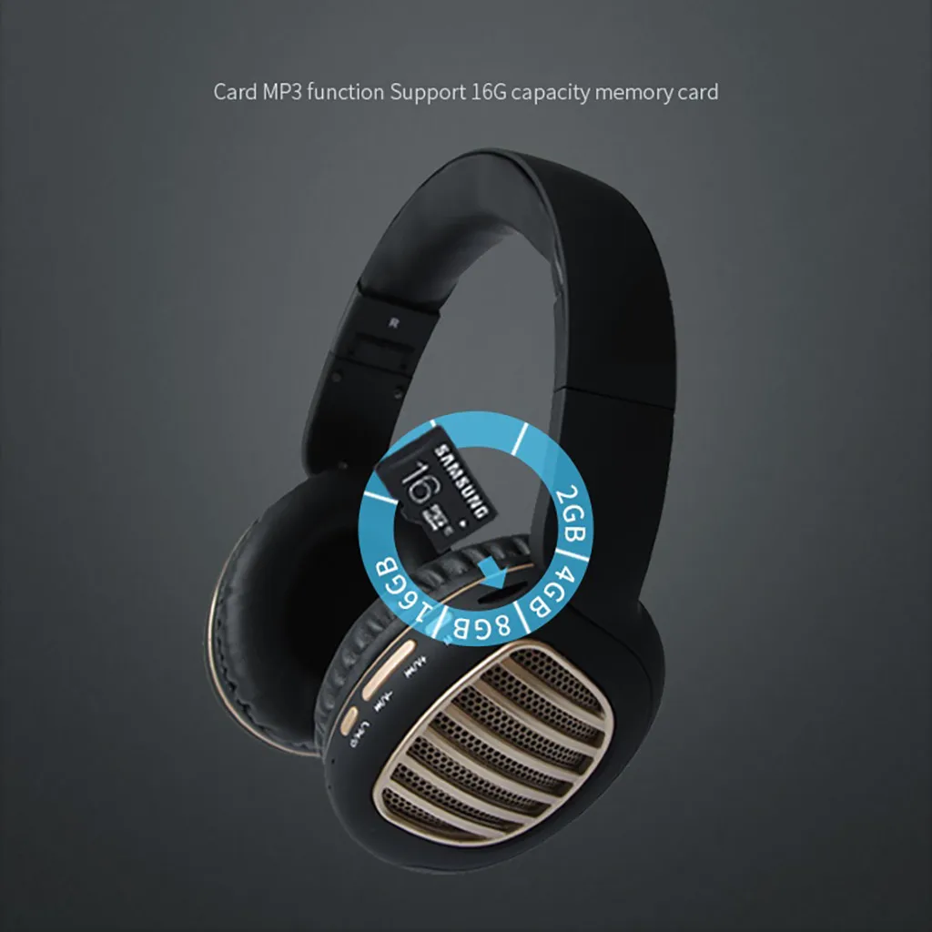 Встроенный динамик беспроводная гарнитура Bluetooth 4,2 стерео OverEar складные наушники Встроенный микрофон спортивные наушники usb Тип