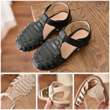 

Kids Sandals for Baby Girls Weave Style Leisure for Princess Girls Roman Sandals Toddler Trainer Children Anti-Slippery Sole Fit