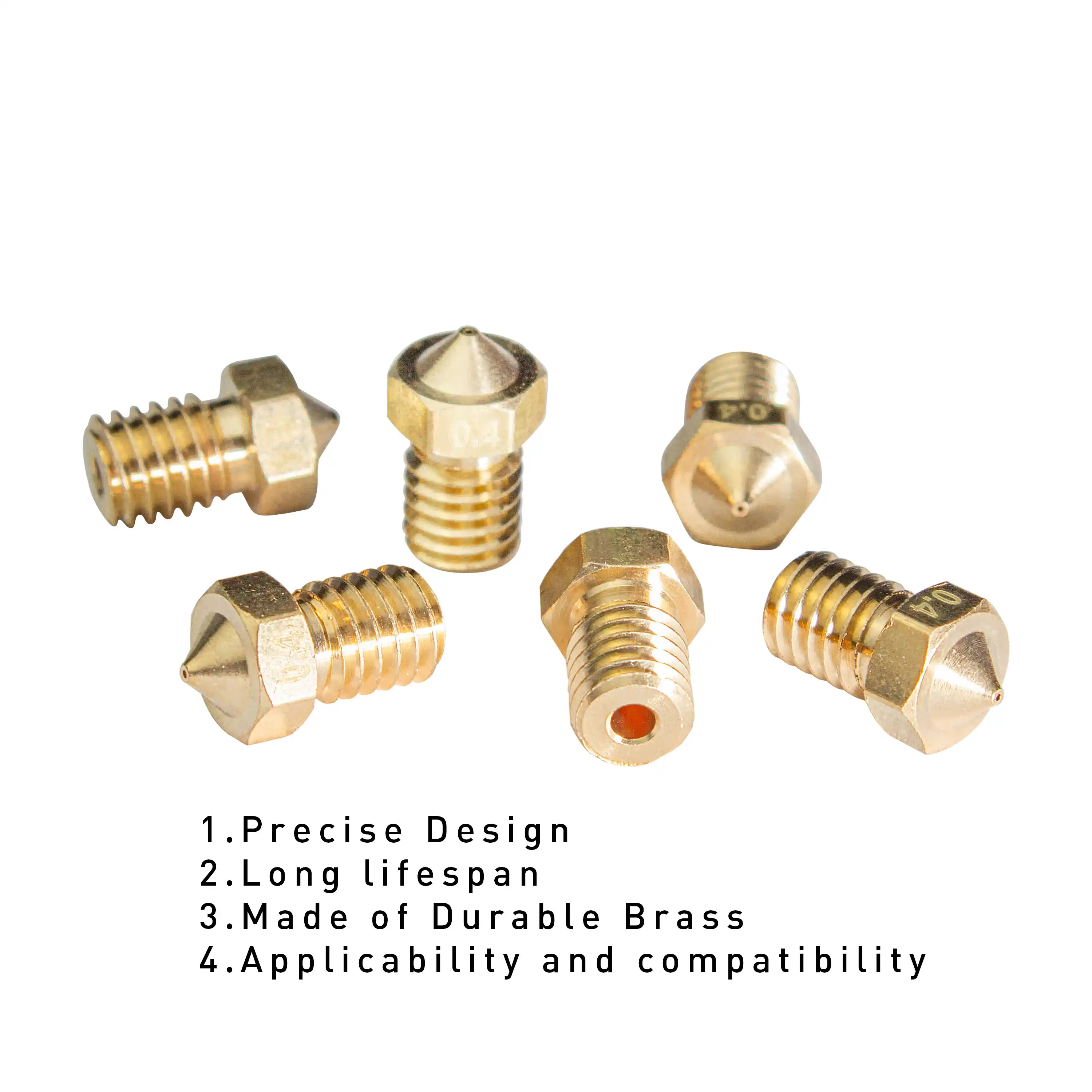 Xvico 12pcs 3d Printer Nozzle M6 0 4mm 0 6mm Brass Extruder Print Head E3d Makerbot Aliexpress