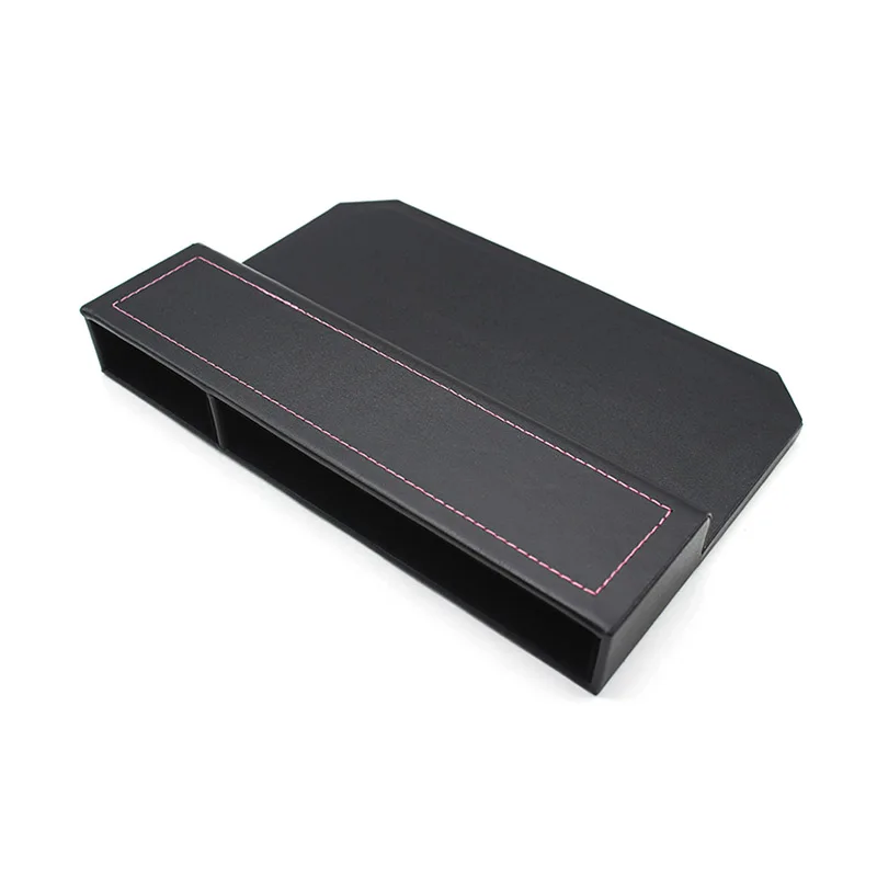 beyisi Car Seat Side Slit Organizer car PU Leather Storage Box for Wallet Phone Coins Cigarette Keys box For Universal
