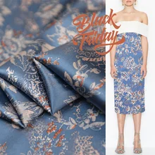 100 см* 105 см винтажная Цветочная шелковая атласная ткань мягкая лайкра шелк Шармез