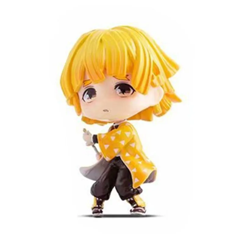 Аниме Фигурка модель демон убийца Kimetsu No Yaiba Q Posket Kamado Tanjirou Kamado Nezuko Agatsuma Zenitsu Фигурки игрушки - Цвет: Светло-зеленый