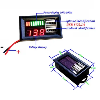 

Indicator Meter Capacity Voltage Replacement Panel USB Charger Detector Parts