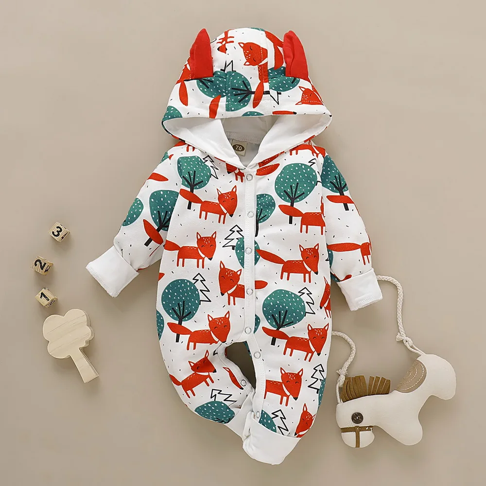 Baby Infant Toddler Long Sleeve Baby Clothes Grows On Trees Unisex Button Playsuit Outfit Clothes