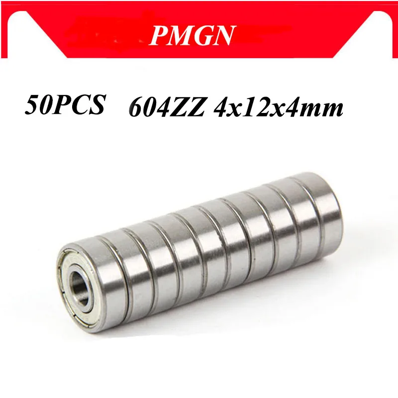 50 шт./лот ABEC 5 604ZZ 604Z 604 2Z ZZ 4x12x4 мм миниатюрный металлический герметичный