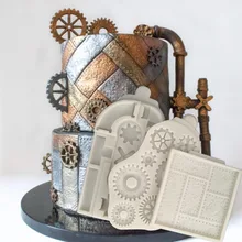 KLM заклепанная металлическая пластина шоколад из силиконовой формы форма для помадки торта инструменты форма для мастики