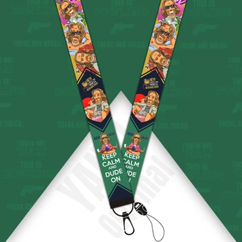 

30pcs/lot The Big Lebowski Mobile Phone Lanyard Key Chain Creative Clip Badge Hang Rope Customizable Neck Strap Lanyards S157
