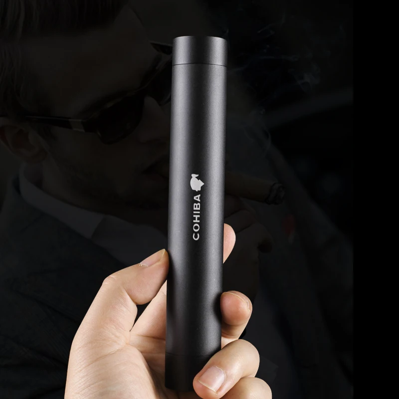 Cohiba чехол хьюмидор Алюминий один черный труба металлическая для сигары с