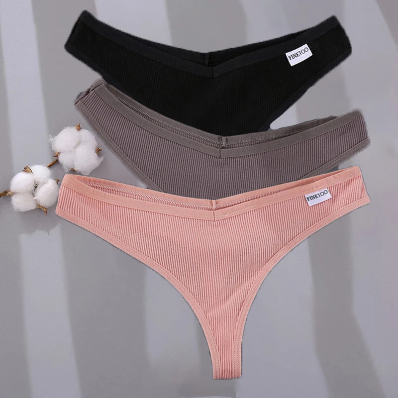 3PCS/Set G-string Panties Cotton Women's Underwear Sexy Panties Female  Underpants Thong Solid Color Pantys Lingerie M-XL Design - Price history &  Review, AliExpress Seller - finetoo unite Store