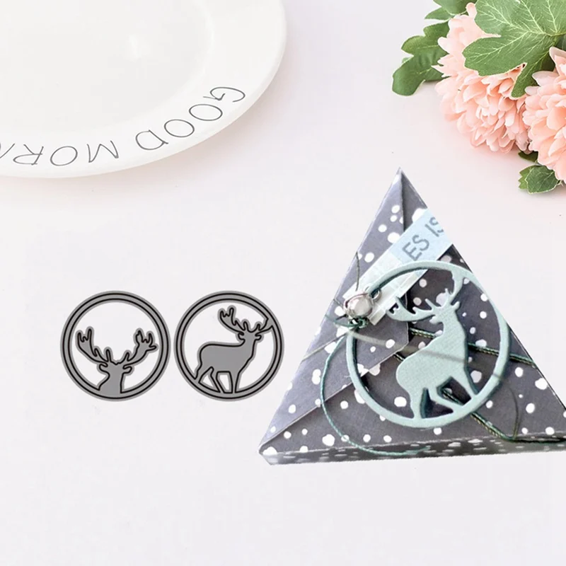 

1Pcs Christmas Deer Set Metal Steel Embossing Template Cutting Die Stencil For DIY Scrapbooking Card Album Craft