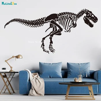 

Large Tyrannosaurus Skeleton Wall Decal Animal Dinosaur Vinyl Sticker Living Room Kids Boy Room Art Décor Removable YT3269