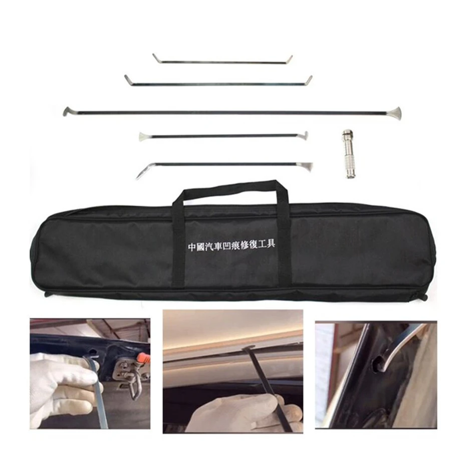 £92.23 Dent Removal Rods Tools Dent Repair Kit 6 Pcs Rod