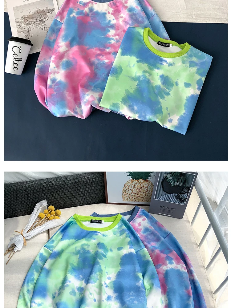 Осенняя камуфляжная толстовка с капюшоном мужская мода Tie-dye мужская толстовка с капюшоном в стиле «хип-хоп» Повседневная Толстовка с круглым вырезом Мужская Уличная свободная толстовка мужская M-2XL