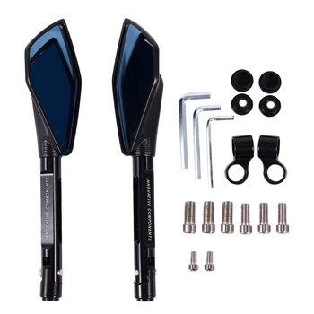 

Rearview Mirror CNC Pentagonal Short Rod Reflector Aluminum Alloy BWS Rearview Mirror