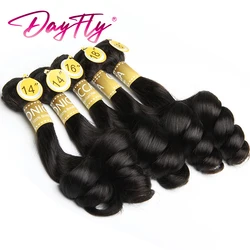 Loose Wave Hair Extensions Human Hair Bouncy Curly Bundles Natural Brazilian Hair Extensions 5 Bundles Cheap Free Shipping