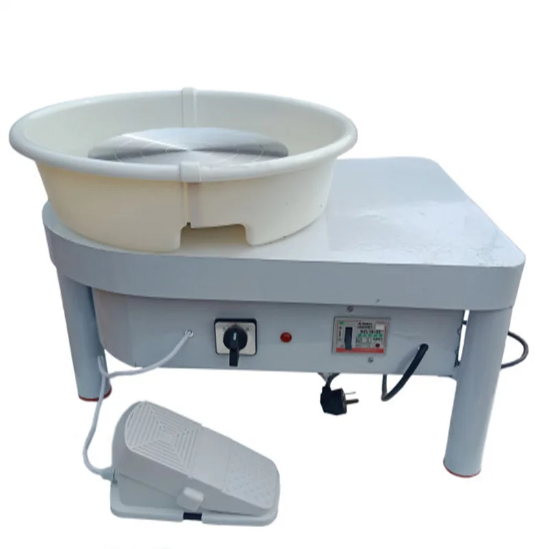 25cm 350W Electric Wheel Pottery Lathes Machine With Foot Pedal Household Electric Triangle Ceramic Foot Drawing Machine