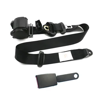 

3point Retractable Car Safety Seat Belt Seatbelt Mount Adjustable Universal Black