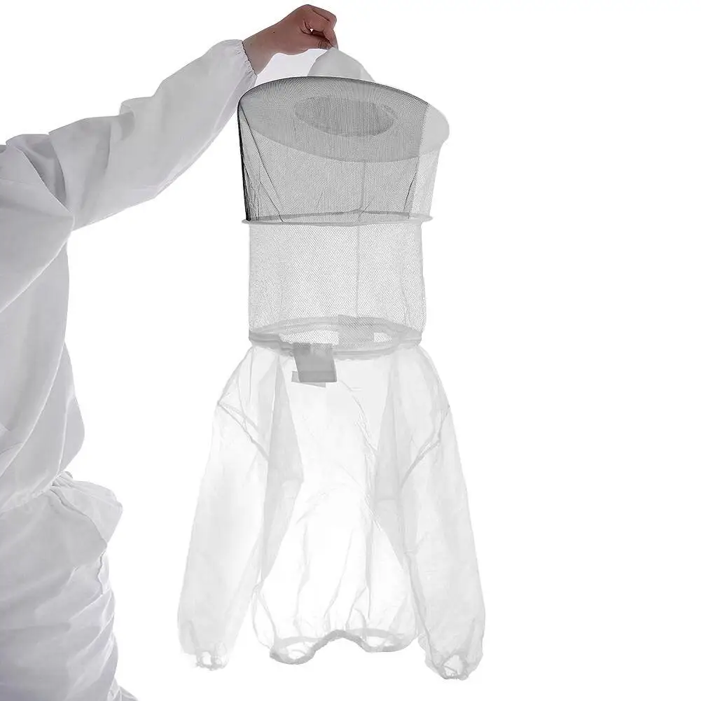 Hat Mesh Veils Smock Beekeepers Beekeeping Anti-Bee Half Body Protective Clothes Transparent Breathable Beekeeping Equipment beekeeping clothing