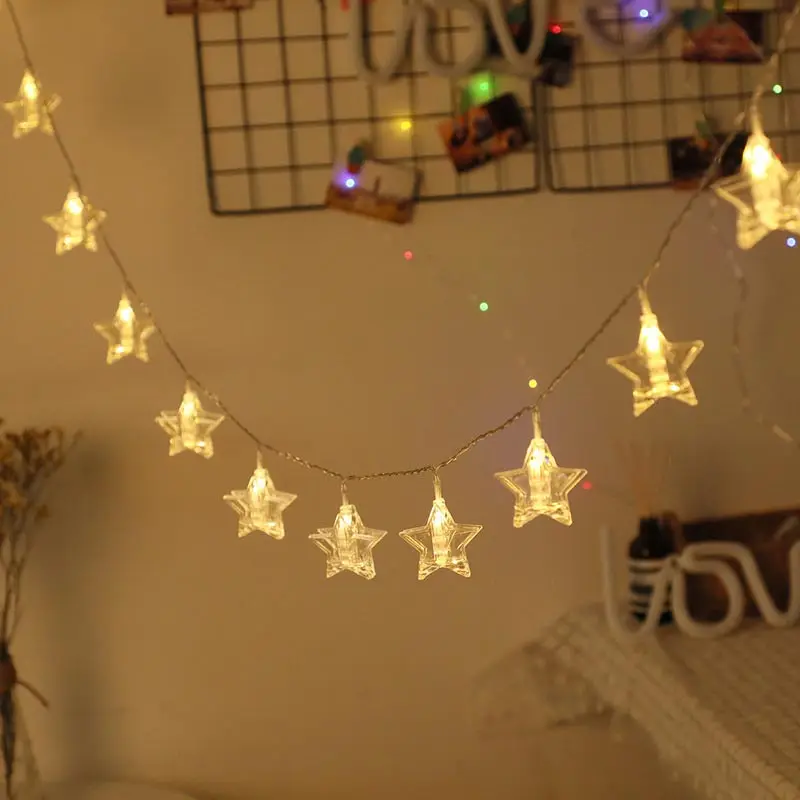 BRELONG LED Star Clip Light Photo Photo Wall Light String Small Lantern Room Decoration Birthday Christmas Decoration Light
