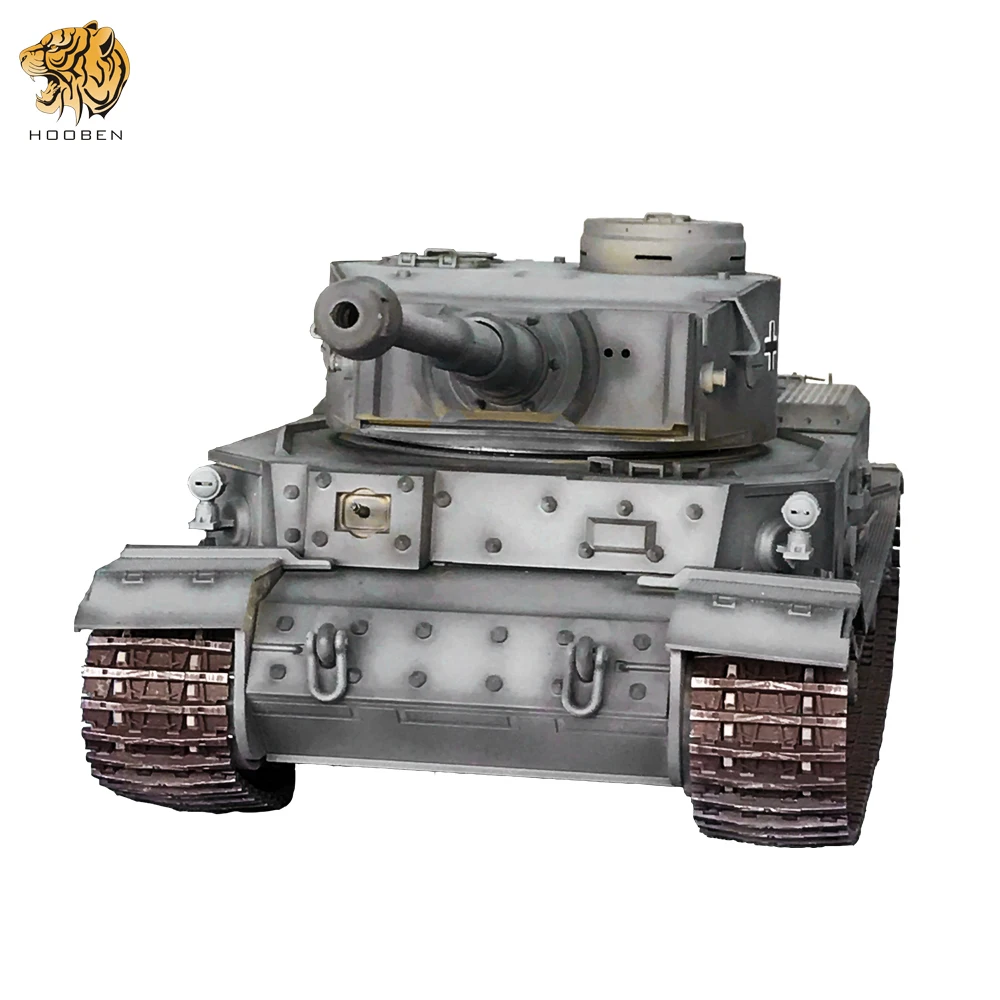 HOOBEN 1/16 rc Танк немецкий TigerP Tiger 2,4G VK 4501 пульт дистанционного управления боевые тяжелые танки с металлической коробкой передач, дым+ звук+ Битва