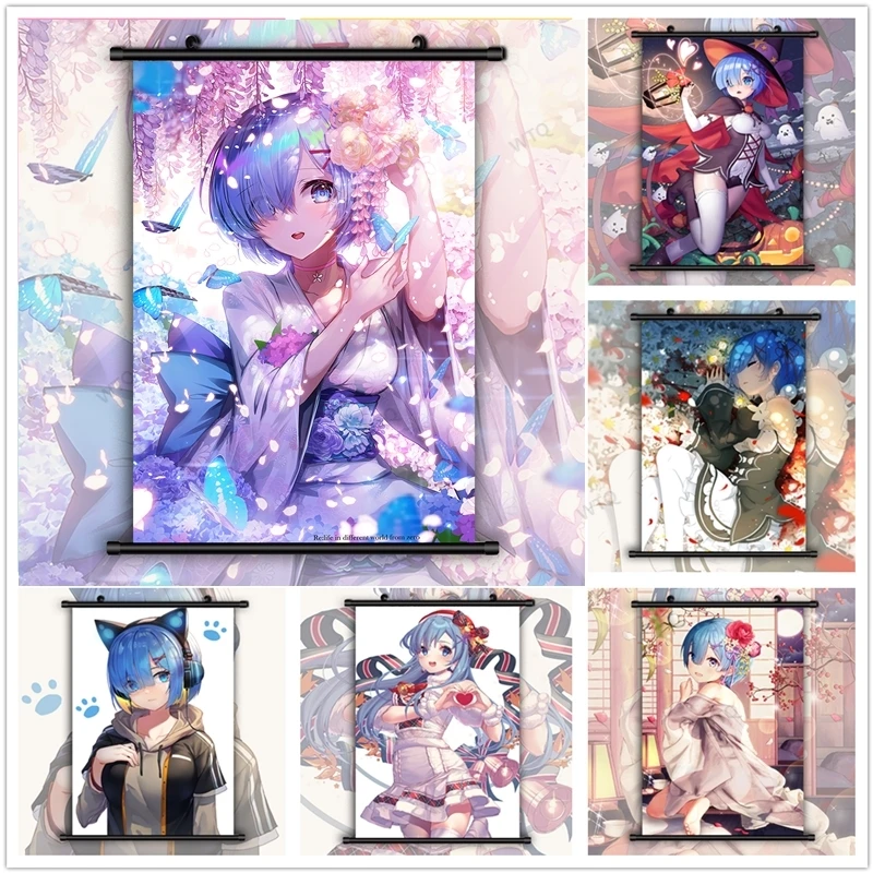 Anime Poster Re Zero Rem Diamond Mosaic Painting Inlay DIY Full Embroidery Living Room Home Decoration | Дом и сад