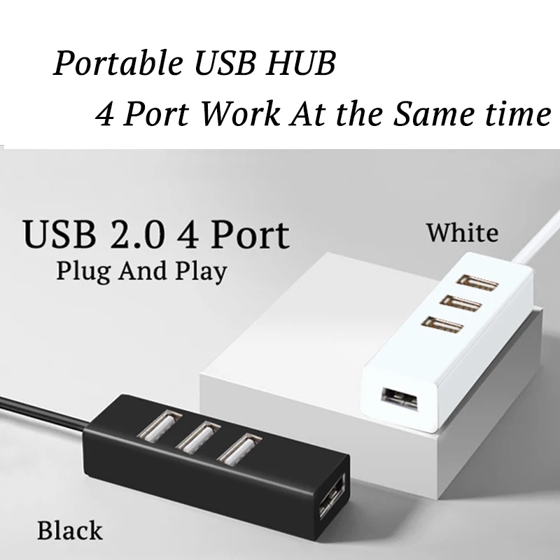 Type C To Multi USB HUB For MacBook Air 13 USB 2.0 Splitter Laptop Accessory Dock HUB USB-C Multiple Mini 4 Port Hab 2.0 Adapter
